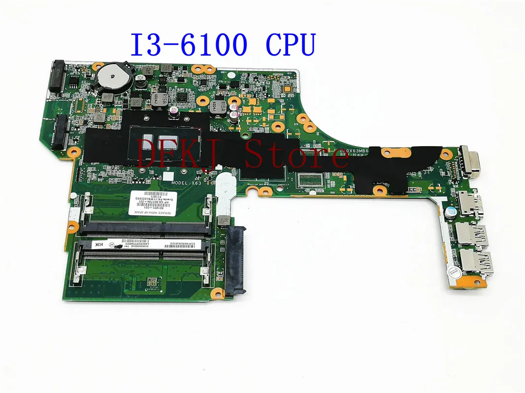 

Высокое качество 901231-501 901231-001 901231-601 для HP 450 G3 450-G3 серия материнская плата для ноутбука I3-6100 процессор DA0X63MB6H1 полное тестирование