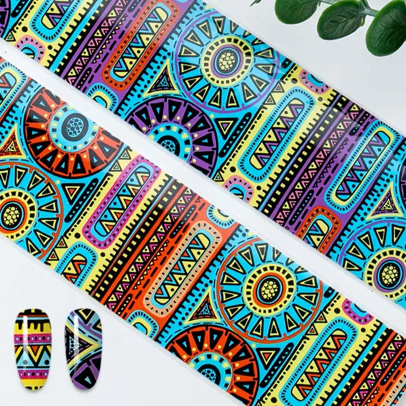 

5pcs stickers for nails Charm Foils for Nail Holographic Transfer Foil Wraps Sticker Decals Manicure Decor