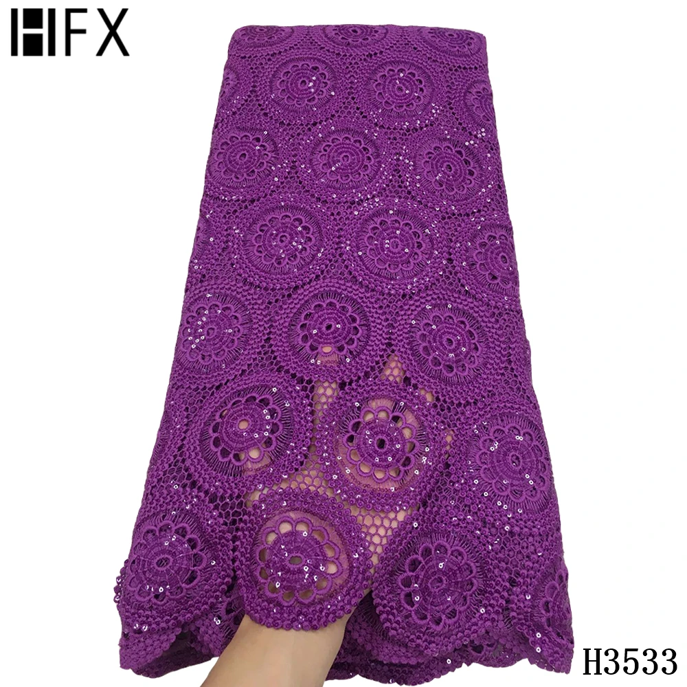 Африканская гипюровая кружевная ткань HFX 2021 Высококачественная новейшая