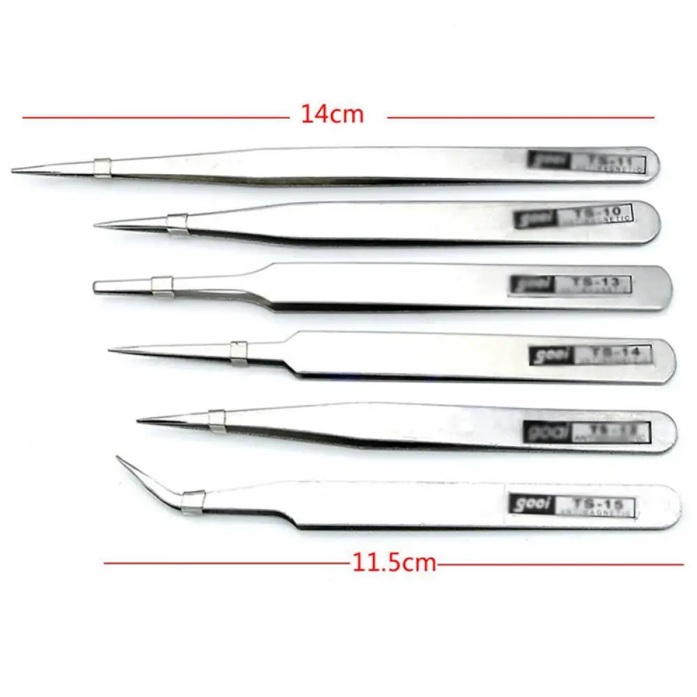1 шт. антистаический пинцет для бровей 6 стилей на выбор зажимы из нержавеющей
