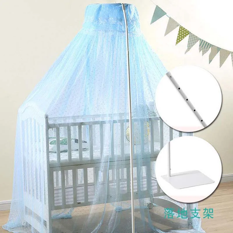 Навес для детской комнаты круглая сетка от комаров напольная подставка кроватки