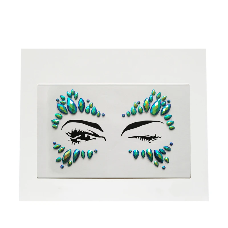 3D Стразы с блестящими кристаллами наклейки для женщин лица глаз макияж украшения