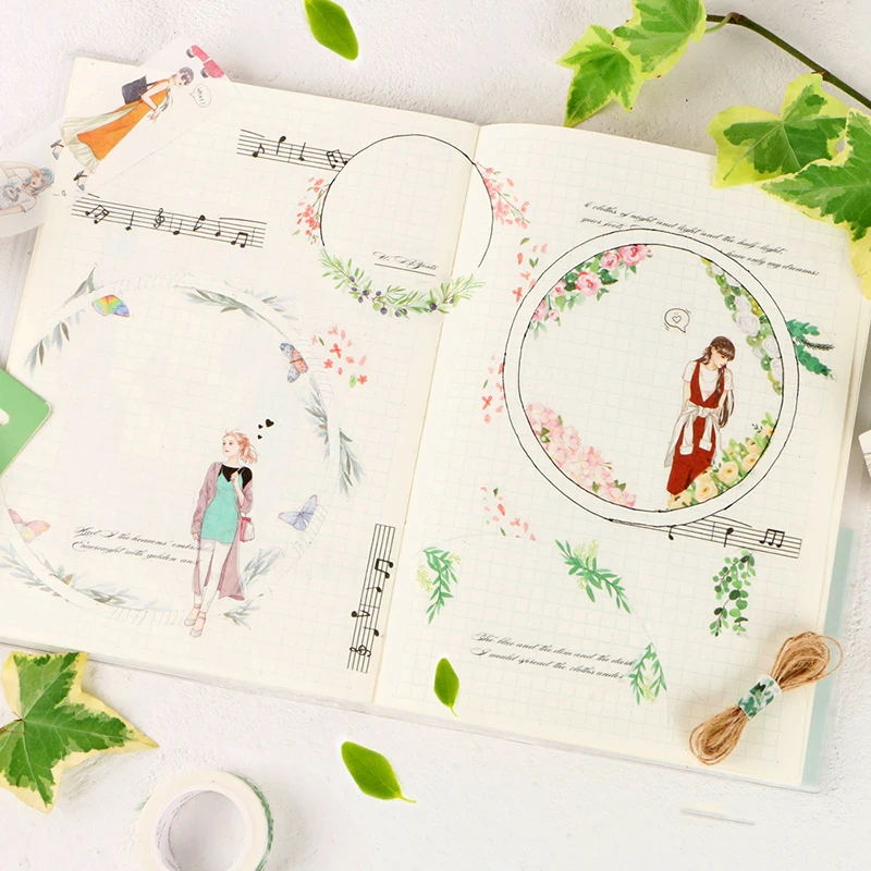 Лента для маскировки цветов растений 15 мм * 7 м милая Васи Скрапбукинг японская