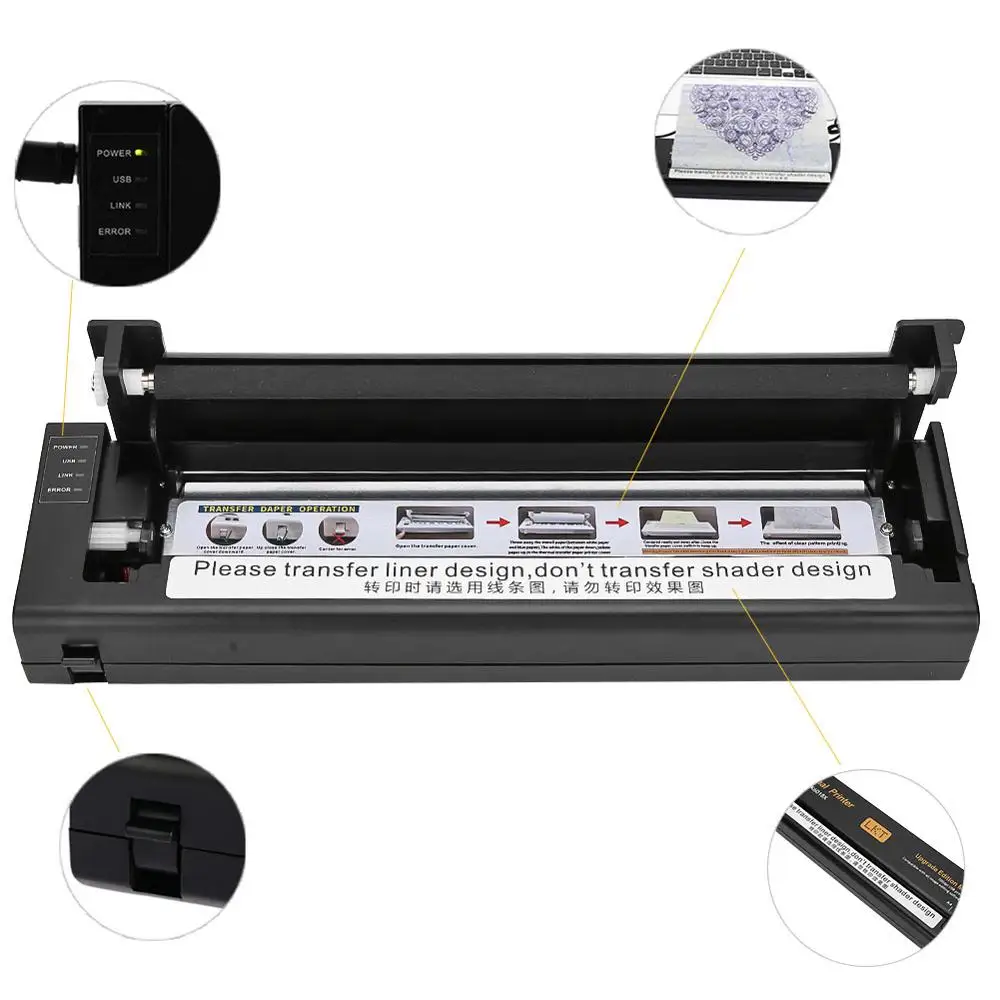 Временная машина для переноса татуировок принтер рисования термальный