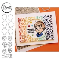 qwell naive boys metal cutting dies match clear transparent stamps set words i heard its a boy diy scrapbooking 2020 new