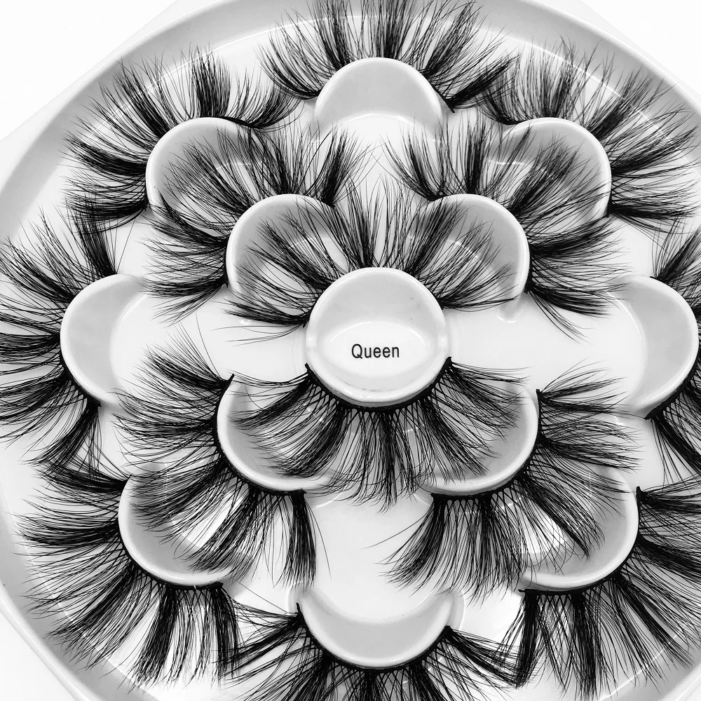 7 пар 25 мм 3D норковые ресницы натуральные длинные накладные Объемные Накладные