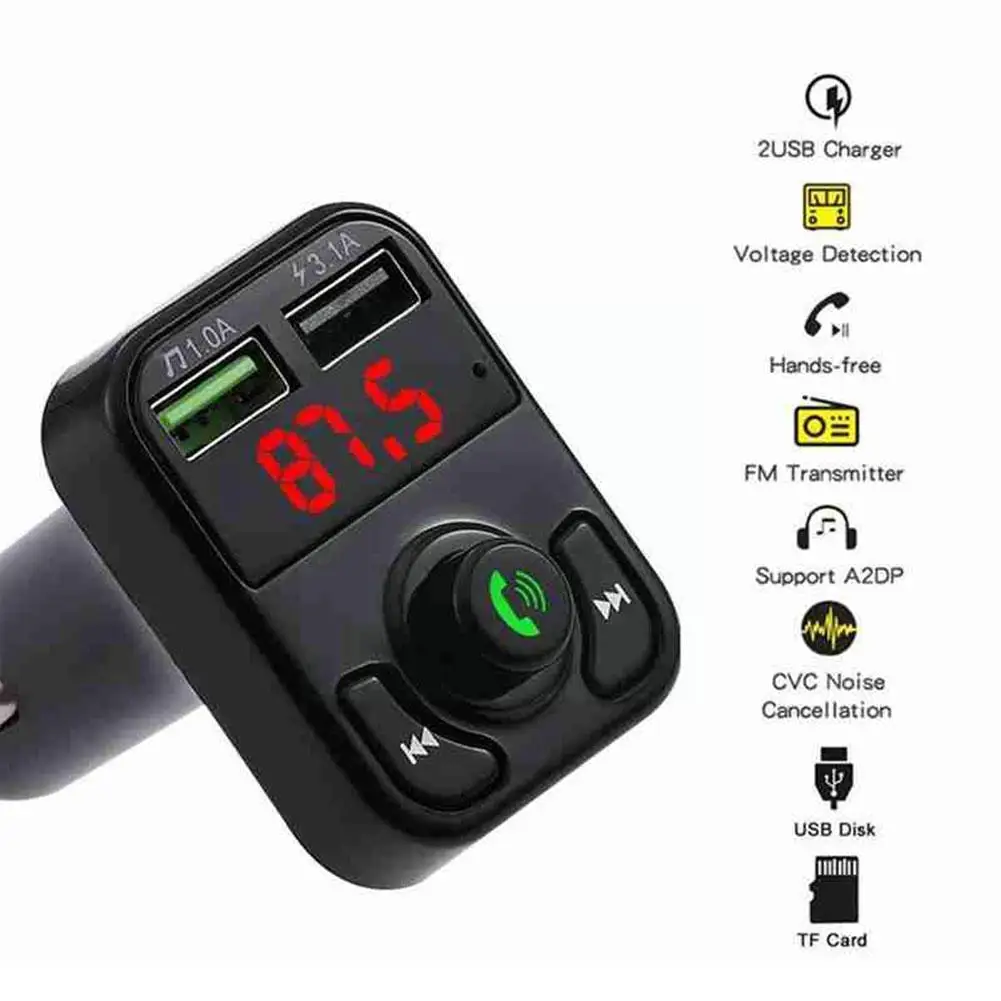 Автомобильный беспроводной Fm-трансмиттер G7w1 Bluetooth совместимый с mp3-приемником