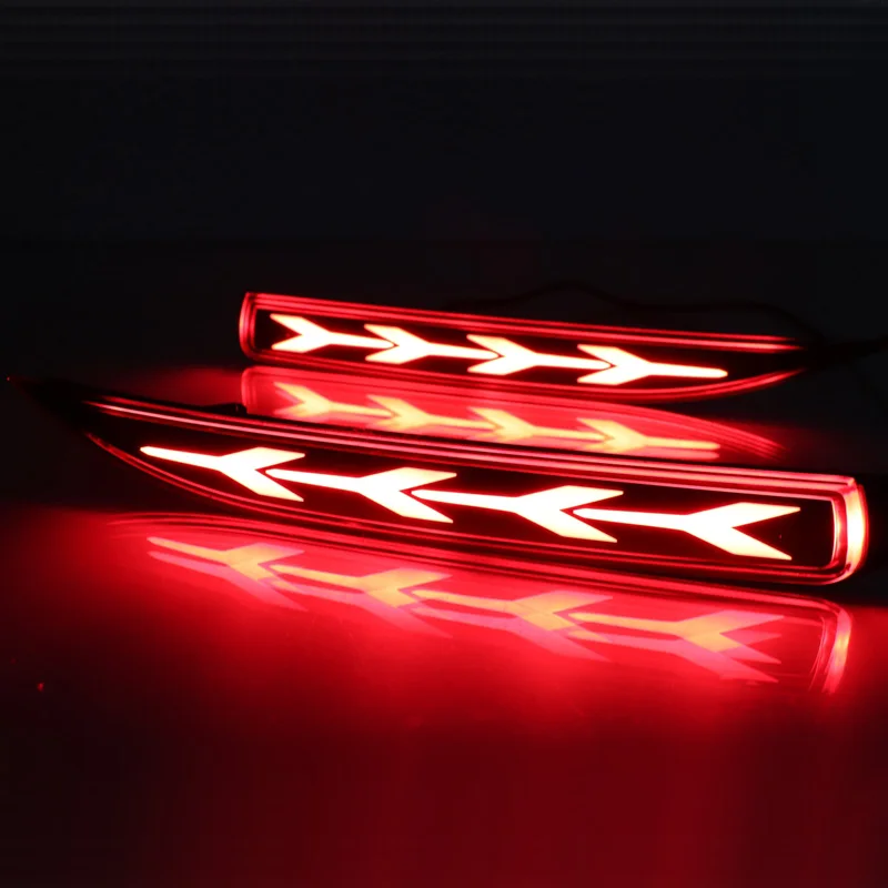 PMFC 1 пара автомобиля светодиодный задний противотуманный фонарь заднего бампера