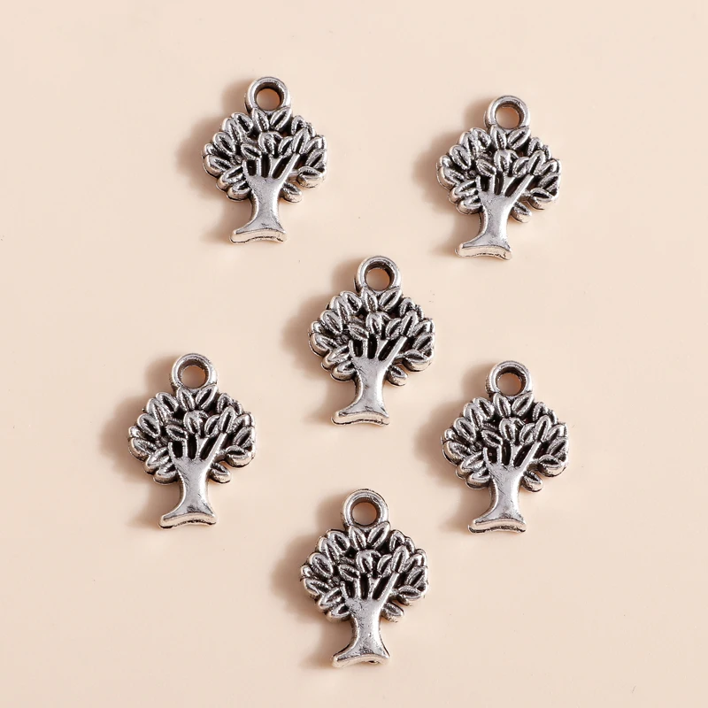 

30pcs 11*14mm Antique Silver Color Life Tree Charms Fit Necklaces Pendants Earrings Handmade DIY Jewelry Accessories Making