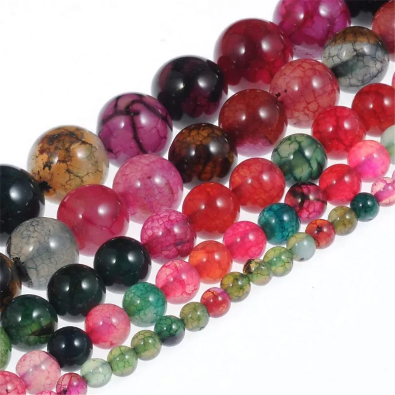 

Tourmaline Agate Round Loose Beads for DIY Jewelry Accessories