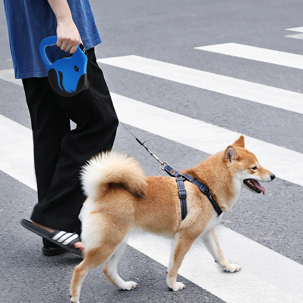 Автоматический выдвижной поводок для собак нейлоновая прочная светоотражающая