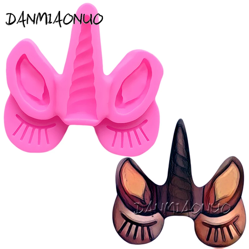 

DANMIAONUO A1309017 Unicorn Ears Eyes For Cake Moldes De Silicona 3d Nuevos Para Fondant Silicone Rubber Moule Patisserie Coeur