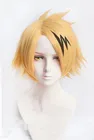 Парики аниме My Hero Academia денки каминари короткие золотистые термостойкие синтетические парики для косплея + парик Кепка + черное осветление