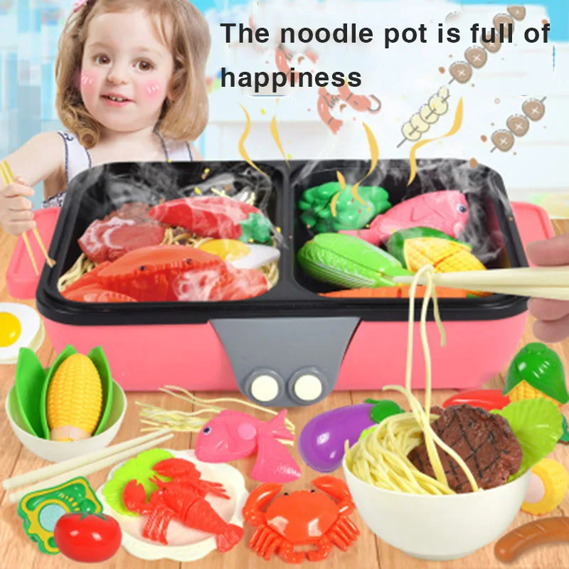 37 шт. 2 в 1 ролевые игры игрушка Кухня горячий горшок барбекю Playset Еда детские