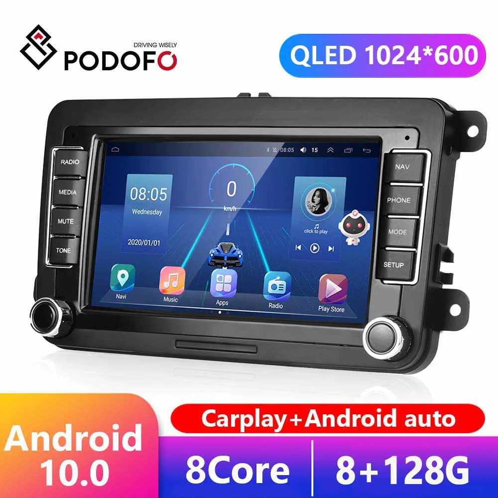 Автомагнитола Podofo мультимедийный плеер на Android с 7 "экраном четырехъядерным