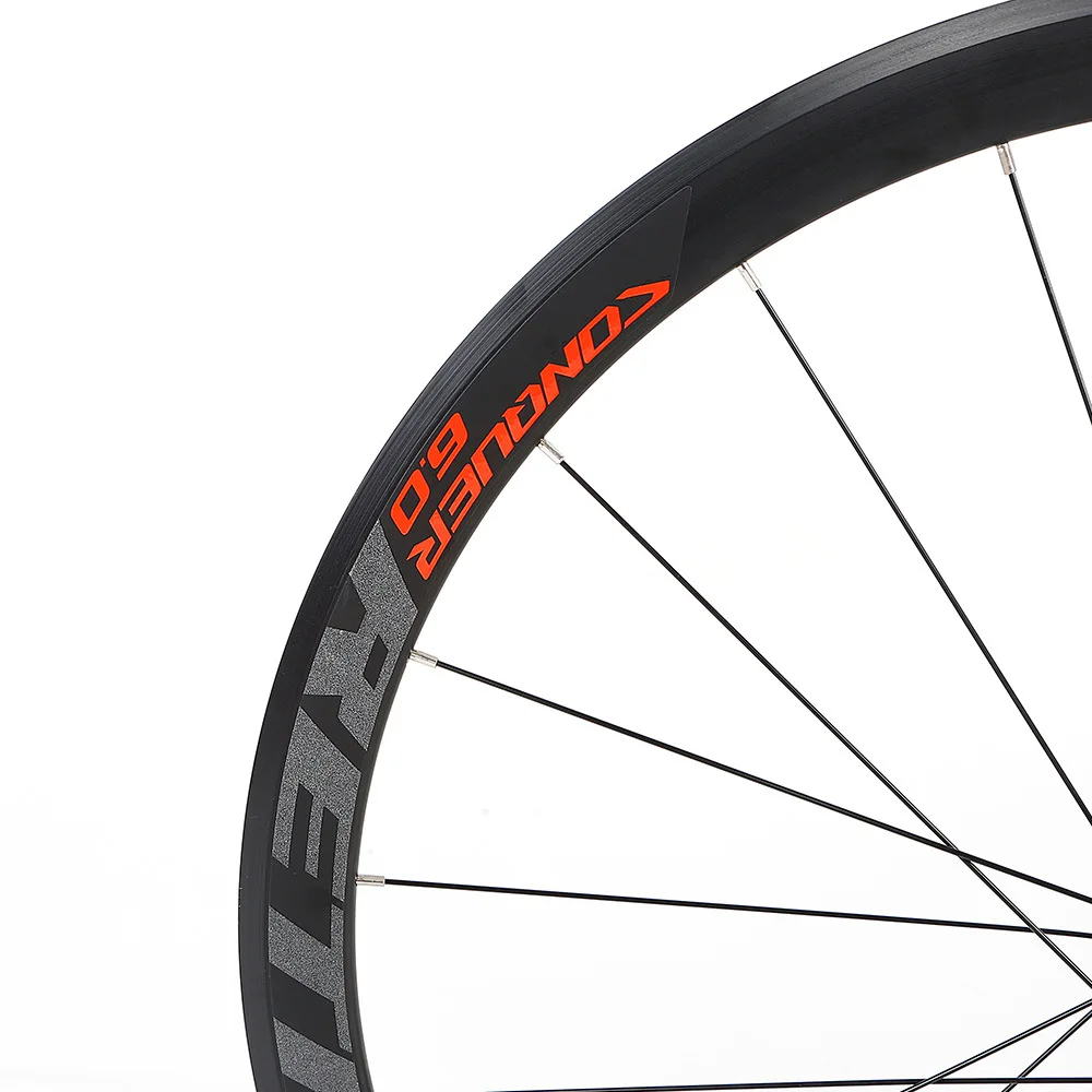 Preise RS2.0 Rennrad 700C Laufradsatz Aluminium Legierung Versiegelt Lager Hub Rad Set Bunte Aufkleber 30/33/40mm Rim V Bremse Fahrrad Räder