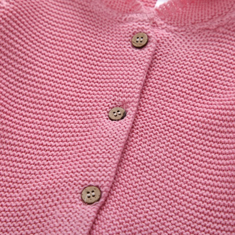 Осенняя хлопковая трикотажная куртка для малышей красный розовый белый свитер