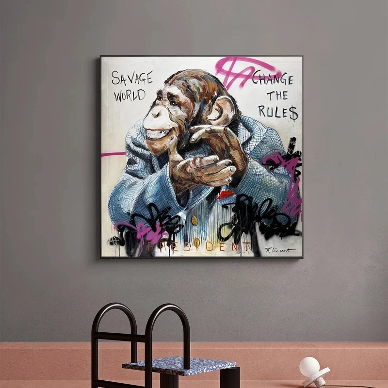 5D сделай сам алмазная живопись граффити животное искусство обезьяна панда холст