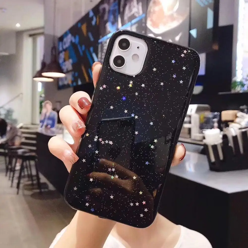 Роскошный lovecom блеск Bling Star блестки чехол для iPhone 11 Pro Max XR XS Max 6 6S 7 8 Plus X прозрачный мягкий чехол на заднюю панель телефона - Цвет: i