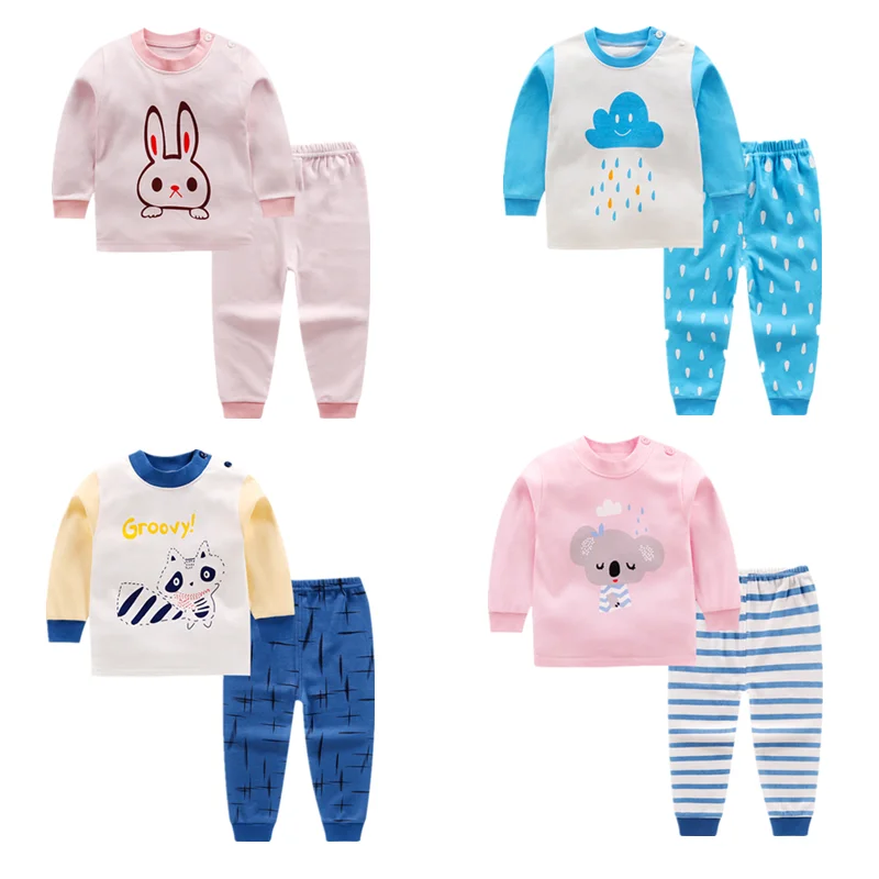 2019 Autumn Fashion Baby Girl Clothes Cotton Long Sleeve Tops Tshirt +pants 2pcs Bebes Tracksuit Toddler Boy Clothing Set | Детская