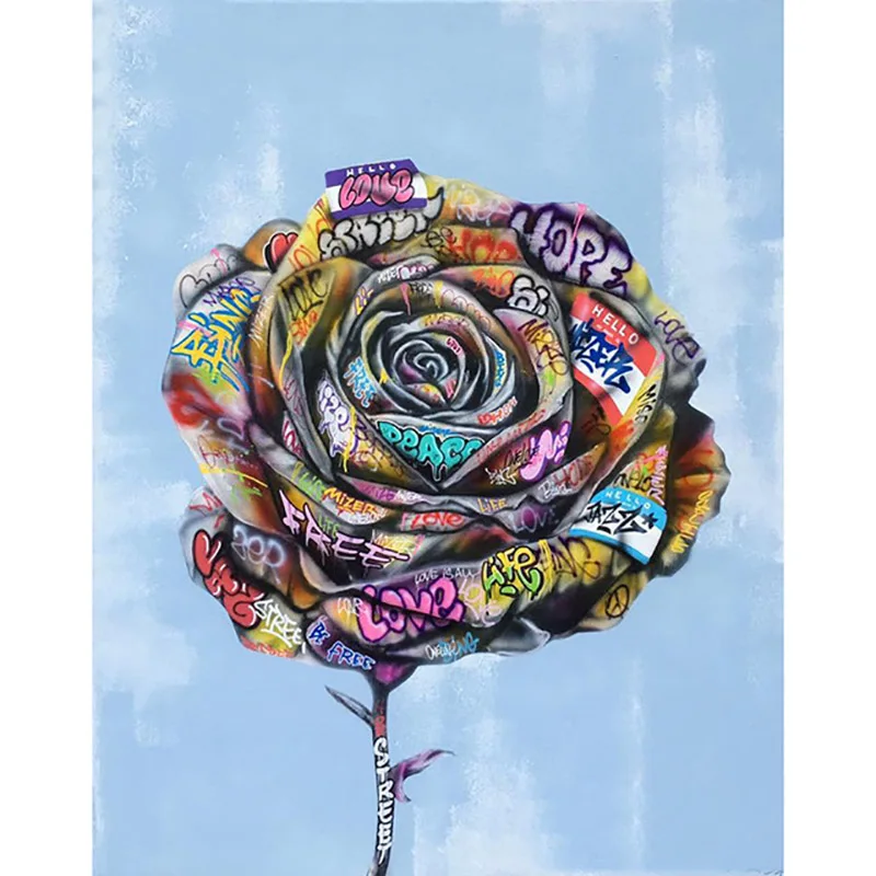 Алмазная 5D картина граффити Роуз полноразмерная/круглая вышивка крестиком из