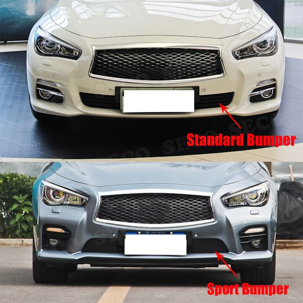 Передний бампер спойлер подбородка фартуки для Infiniti Q50 Q50S- Авто Внешние Запчасти насадка из АБС-пластика для подбородка лопата для снега