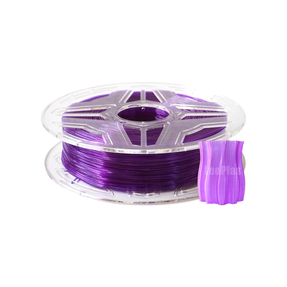 leoplas 1kg 1 75mm transparent translucent clear purple petg filament for 3d printer consumable printing supply plastic material free global shipping