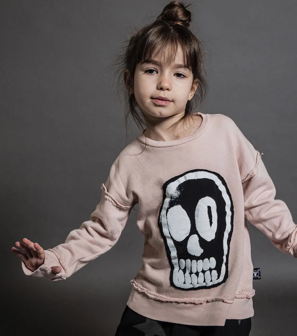 PINK SKULL ONES Nu kids/толстовки с капюшоном и надписью; Одежда для мальчиков; Одежда для девочек; куртки; пальто; зимние комплекты для детей; Одежда для новорожденных - Цвет: PINK SKULL ONES
