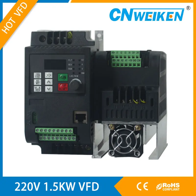 Преобразователь частоты VFD 220 В кВт преобразователь однофазный вход и 3-фазный