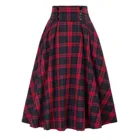 Юбка-миди Goth Y2k, в клетку, с высокой талией, с карманами, в стиле панк, юбки Харадзюку