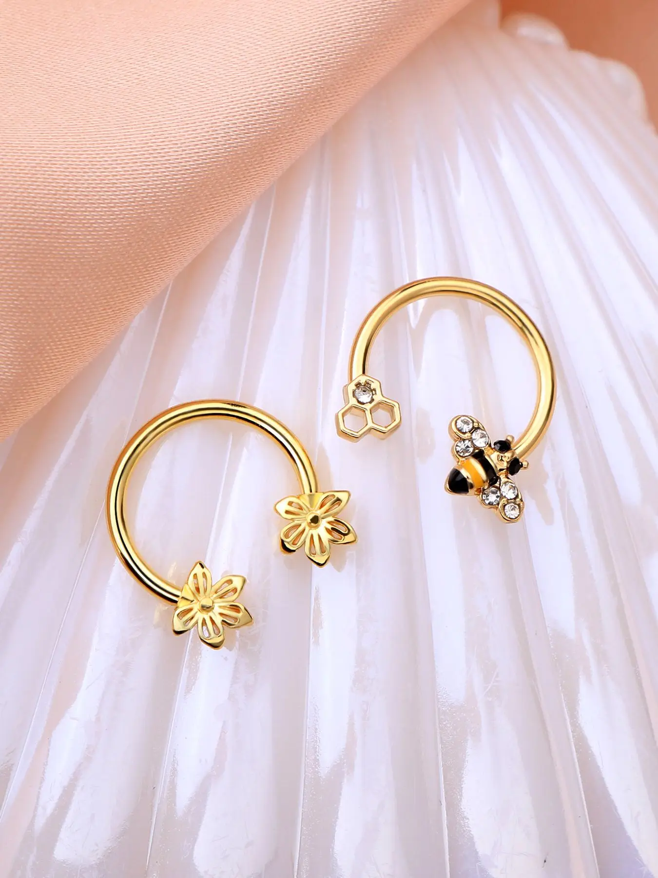 Тело панк 16G пирсинг подковы Бриллиантовая подковка кольцо перегородка серьга в