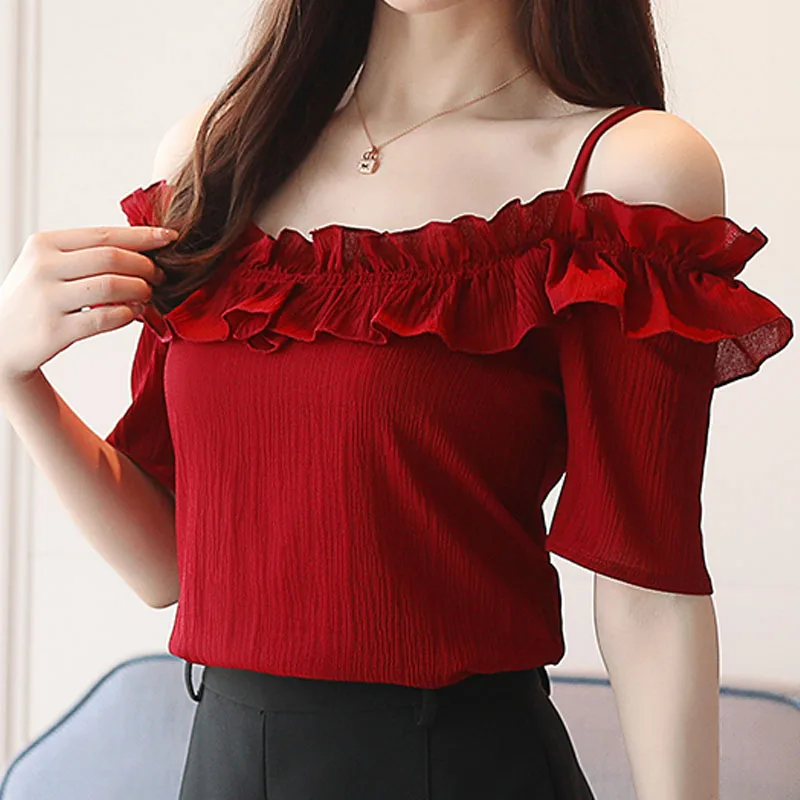 Женские топы и блузка 2021 женские пикантная Женская одежда с воротником лодочкой