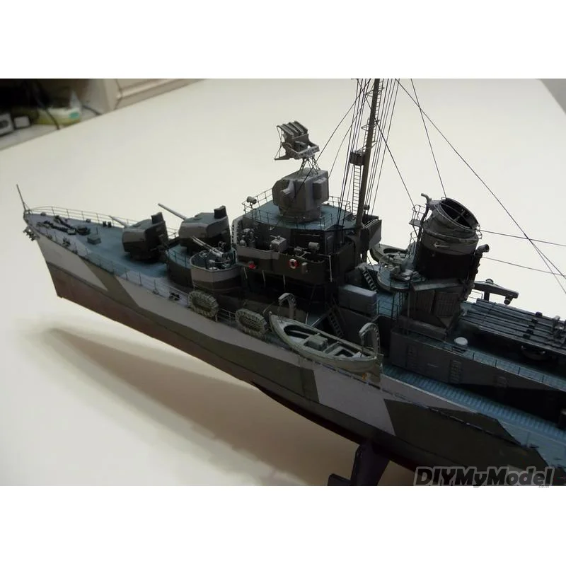 DIYMyModeI-Maqueta de papel para manualidades 3d, modelo a escala 1: 2020, destructor USS Heermann de la Segunda Guerra Mundial, trabajo Manual, 200-5