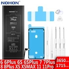 Аккумулятор NOHON для Apple iPhone 7 6S 6 8 Plus XS MAX сменная батарея большой емкости для iPhone 7Plus 6Plus 8 Plus 6splus XSMAX сменный литий-полимерный батарея