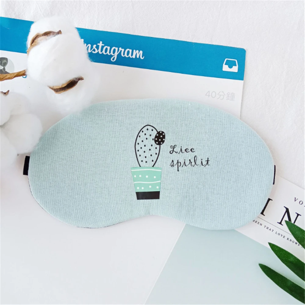 1 шт. модная простая симпатичная Маска Для Сна С КАКТУСОМ мягкий удобный чехол для