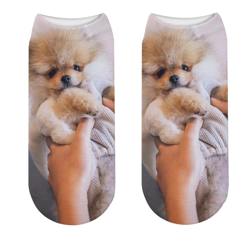 

Cute 3D Printing Animal Women Socks Unisex Cute Low Cut Ankle Sock Casual Funny Hamster Dog Kawaii Pink Socks