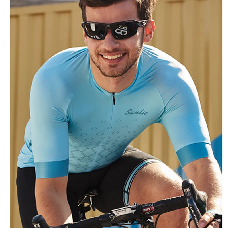 Santic 2019 Новая мужская велосипедная Джерси с коротким рукавом гоночная футболка