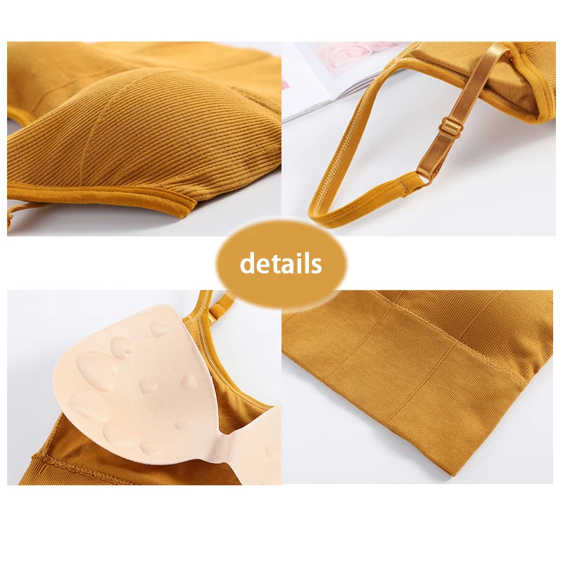 Сексуальный женский укороченный топ бесшовный бюстгальтер нижнее белье женские