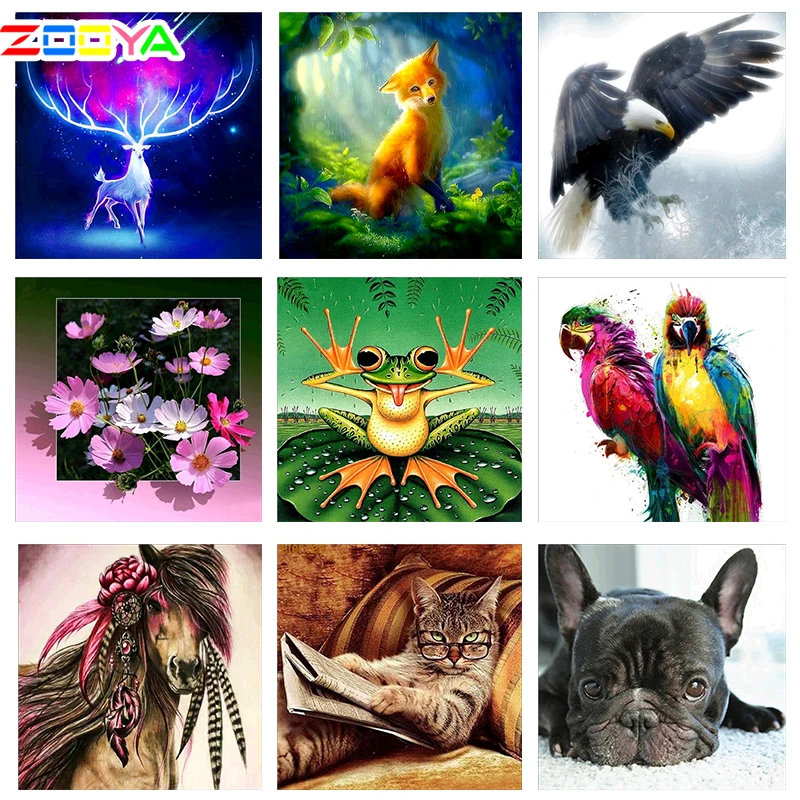 Алмазная живопись 5D с пейзажем домашнего животного из мультфильма Набор для