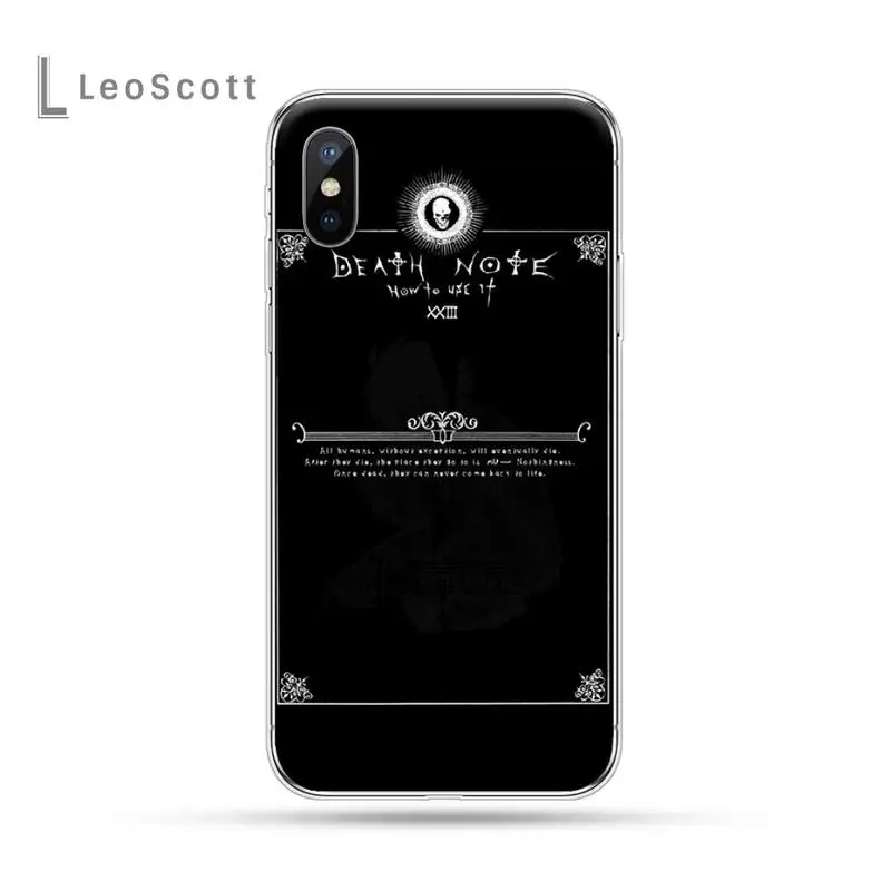 

Anime Manga Death Note Notebook pattern Phone Case For iphone 12 5 5s 5c se 6 6s 7 8 plus x xs xr 11 pro max
