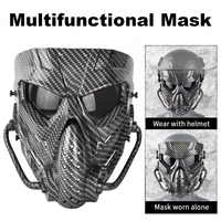 airsoft paintball face mask masquerade cosplay tactical gas mouth mask shooting protection masks air rifle hunting accessories