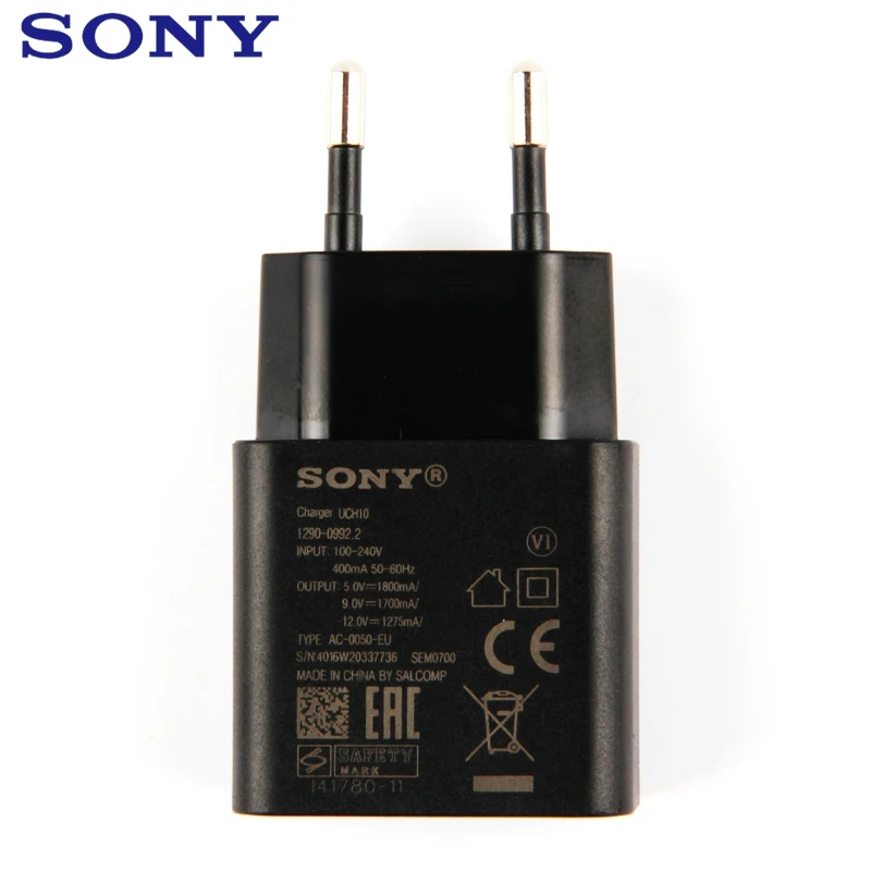 Оригинальный адаптер для быстрой зарядки SONY UCH10 Xperia Z5 Premium E6883 XZ4 Compact XA2 Z1 настенное