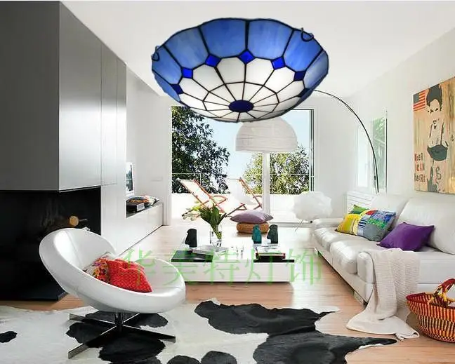 Богемные Западно-средиземноморские потолочные лампы Tiffany покрывают гостиную