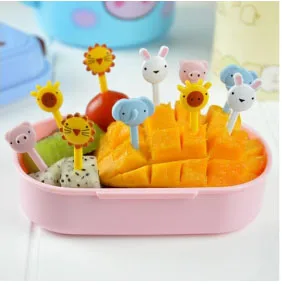 

1 шт. в упаковке мини скотный двор мультфильм Еда вилки фруктов Палочки знак бенто ланч вечерние Декор столовые приборы для овощей столовая ...