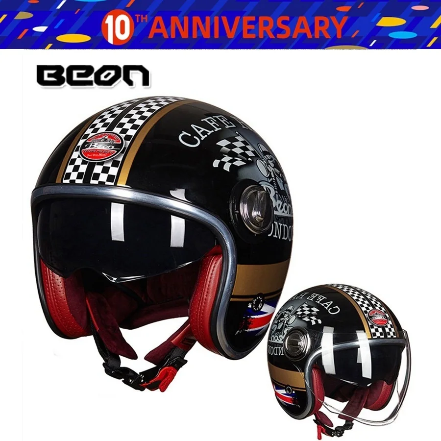 Шлем мотоциклетный с открытым лицом в стиле ретро|Шлемы| |