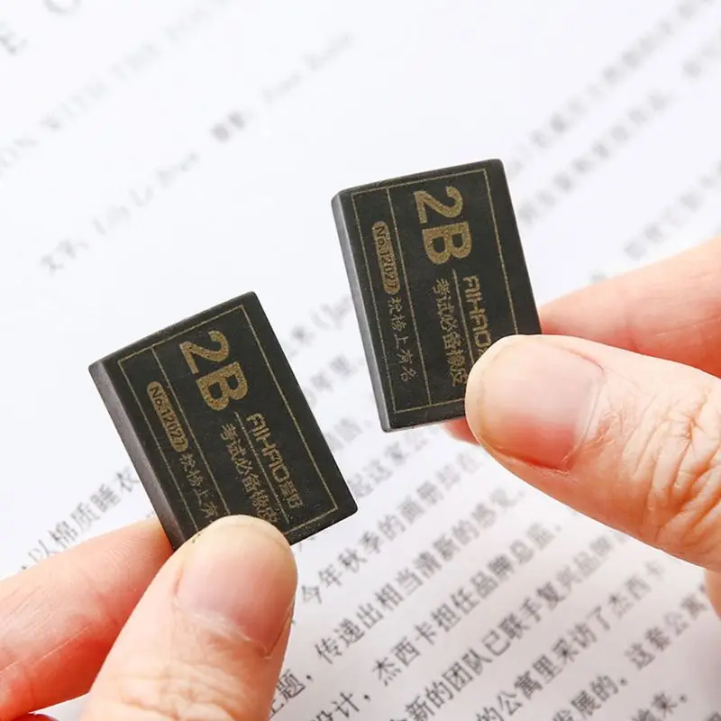 2B Pencils Eraser Sketch Drawing Rubber Pencil Cube Office Erasers for School Student Kids Art Painting Correction Supply | Канцтовары