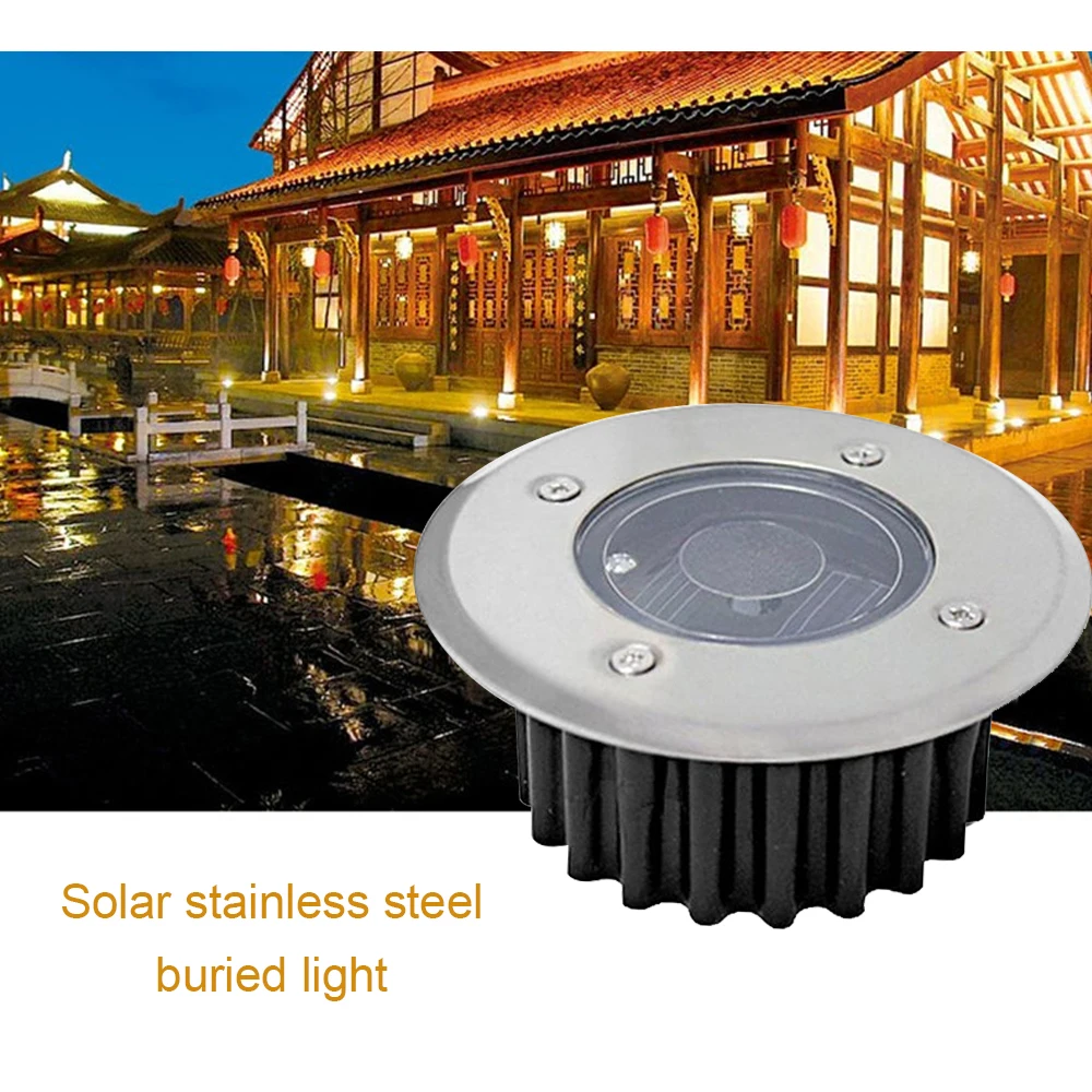 

12pcs Solar Powered Ground Light Waterproof Garden Pathway Deck Lights Outdoor Path Way Garden Decking Underground Lamps