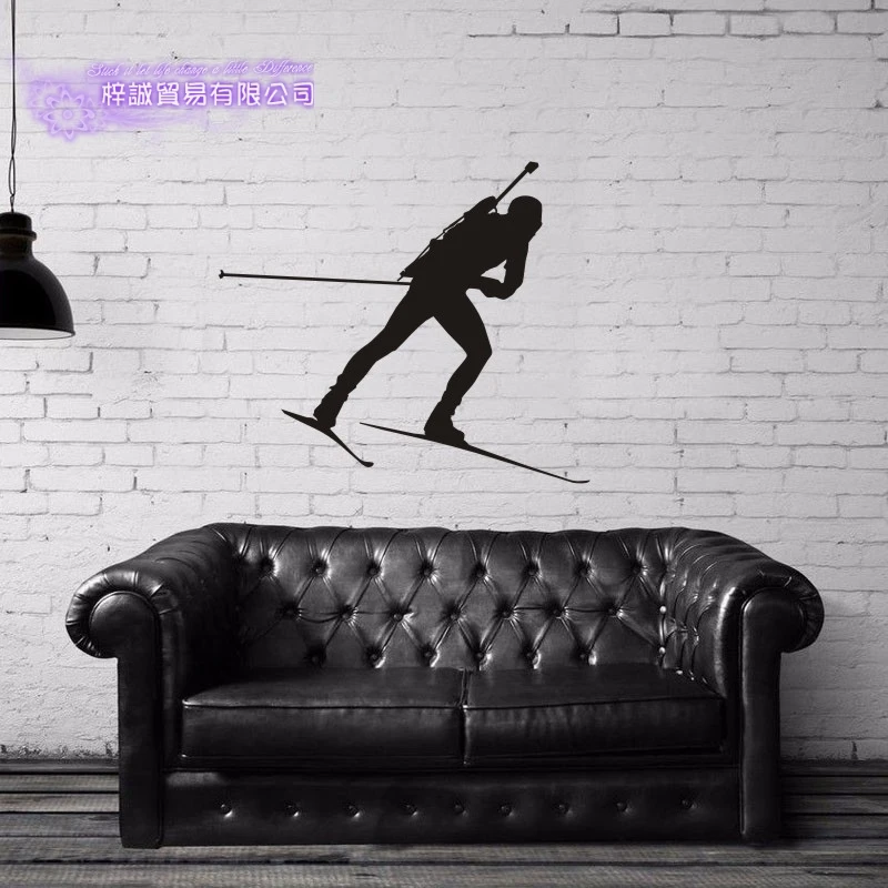 Наклейка на лыжный автомобиль биатлон сноуборд катание лыжах коньках плакаты