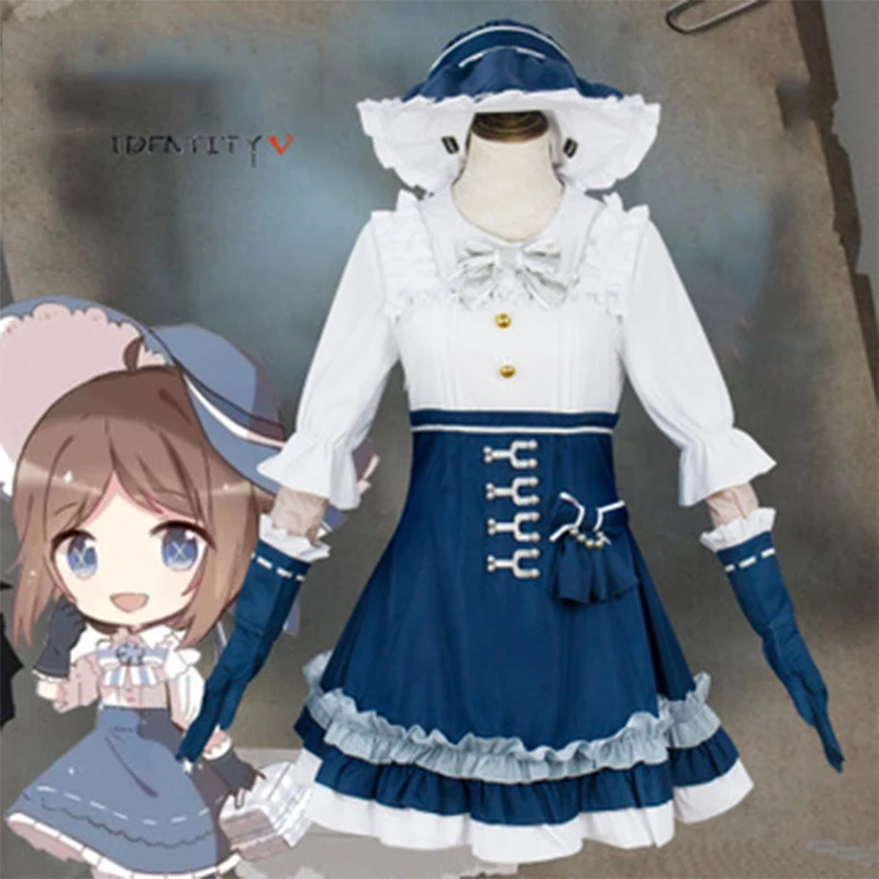 Аниме игра идентичность V Эмма леса платье полный набор костюмы для косплея в
