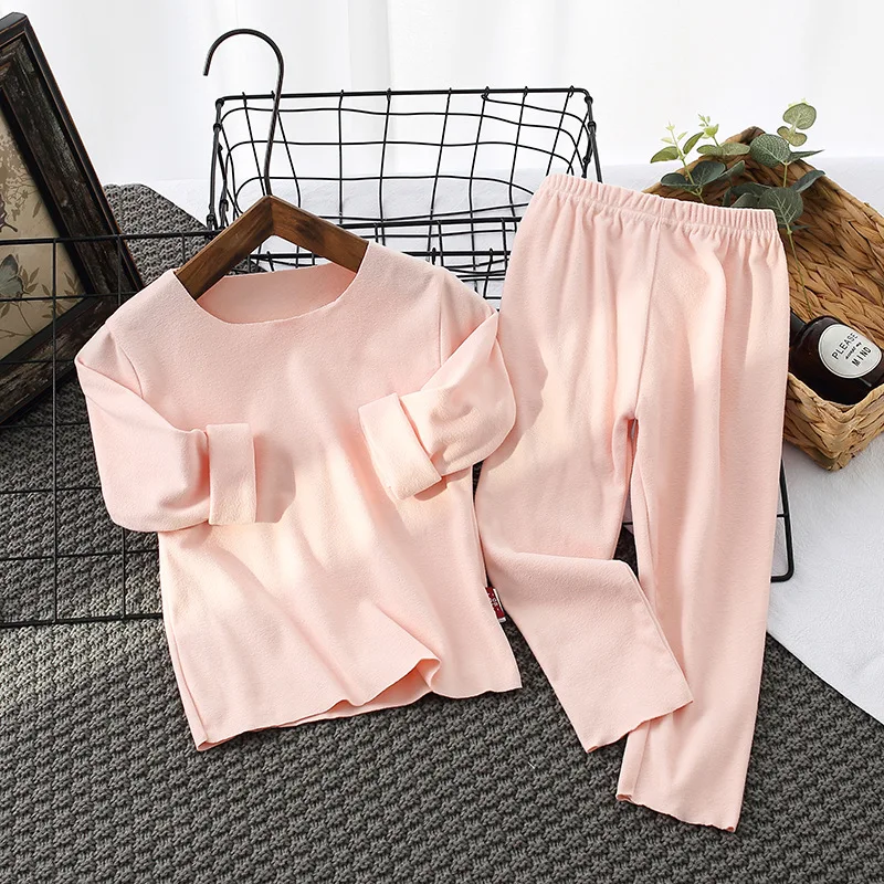 

Новинка, Детский комплект термобелья, комплект одежды в полоску для мальчиков и девочек, повседневный теплый костюм для малышей, мягкий осе...